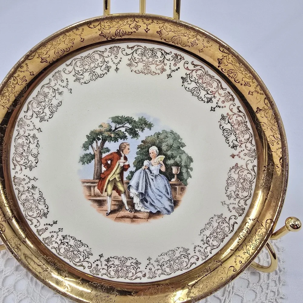 Vintage Crest O Gold Sabin Bread Plate 6.25